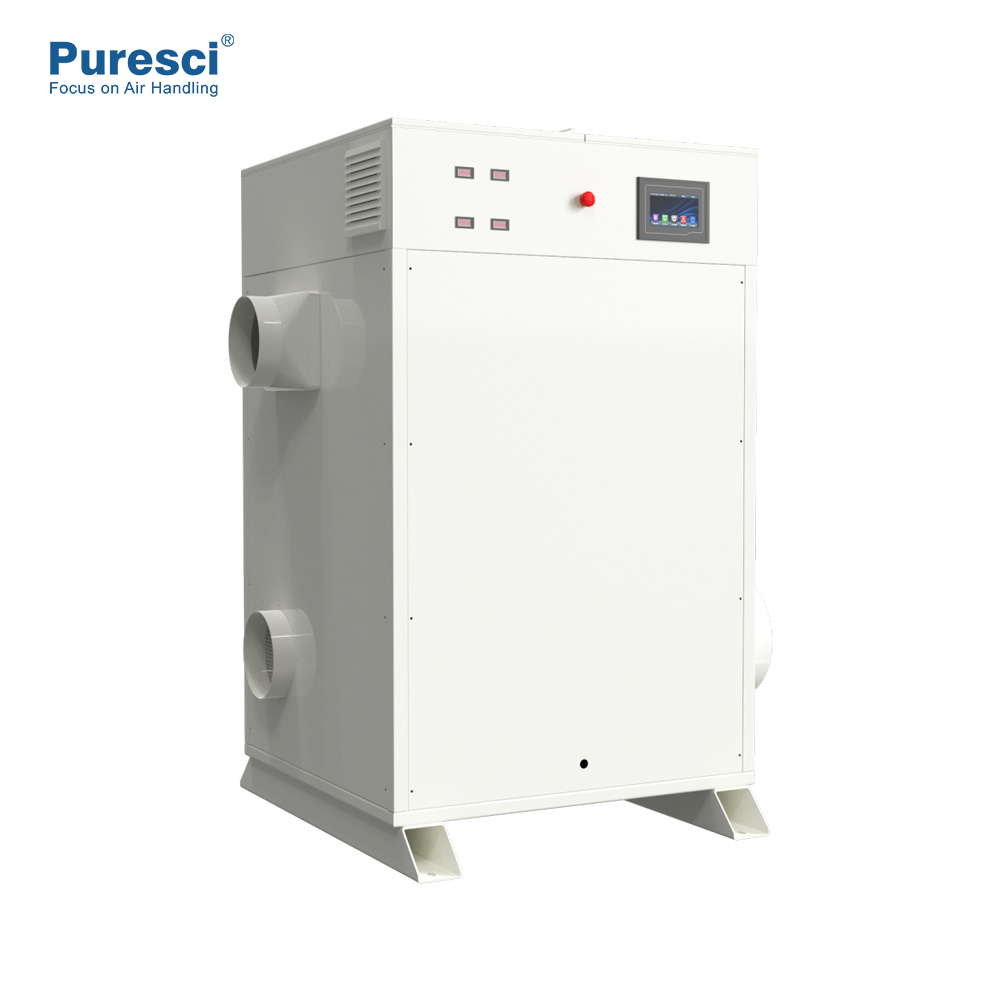 Puresci Deshumidificador Autoinspección Memoria de la memoria industrial Sala de cultivo de sílice de sílice Dehumidificador rotativo