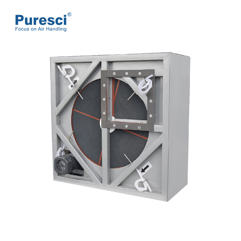 Rotor desecante de panal de grado alimenticio con marco para el procesamiento de alimentos, asegurando el control de humedad higiénica