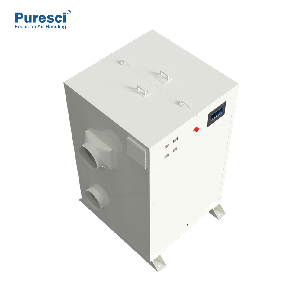 Puresci Deshumidificador Autoinspección Memoria de la memoria industrial Sala de cultivo de sílice de sílice Dehumidificador rotativo